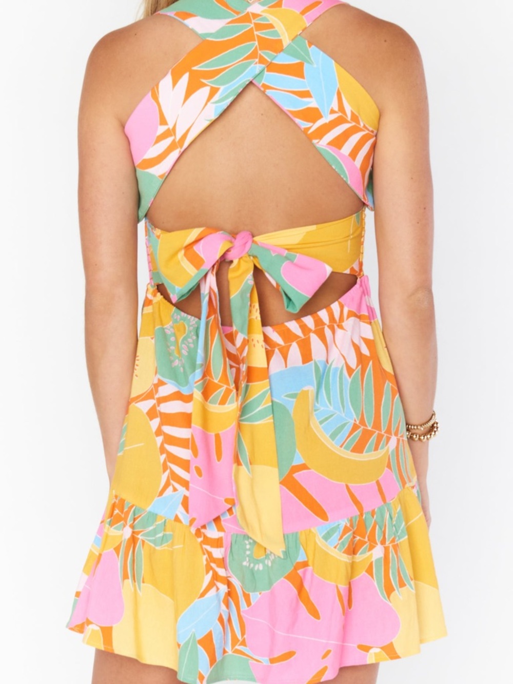 Mumu Collins Mini Dress | Tropical Fruit sz S
